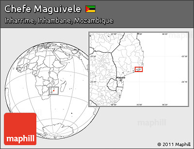 Blank Location Map of Chefe Maguivele