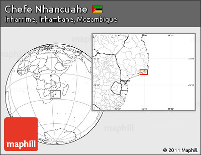 Blank Location Map of Chefe Nhancuahe