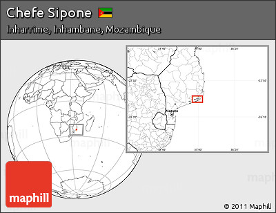 Blank Location Map of Chefe Sipone