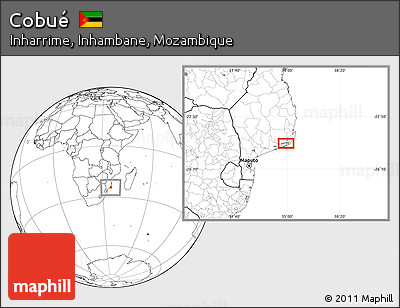 Blank Location Map of Cobué