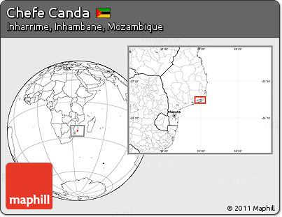 Blank Location Map of Chefe Canda
