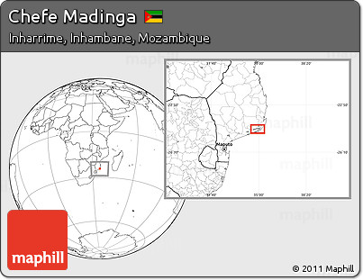 Blank Location Map of Chefe Madinga