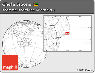 Blank Location Map of Chefe Sipone