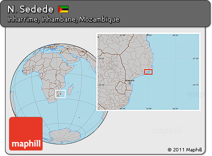 Gray Location Map of N. Sedede
