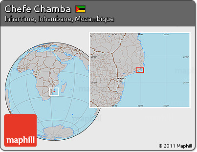 Gray Location Map of Chefe Chamba