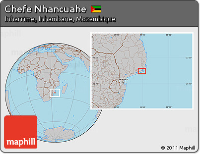 Gray Location Map of Chefe Nhancuahe