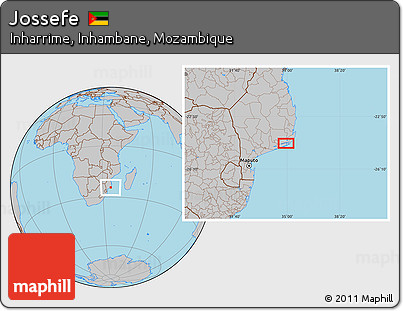Gray Location Map of Jossefe