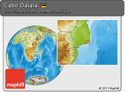 Physical Location Map of Cabo Dalala