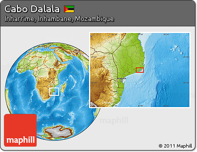 Physical Location Map of Cabo Dalala