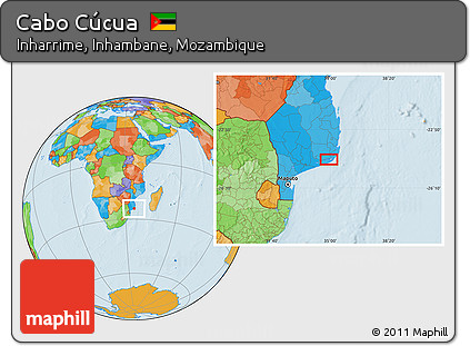 Political Location Map of Cabo Cúcua