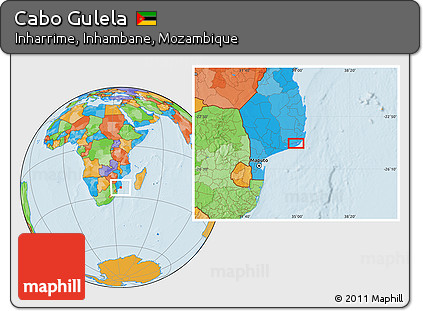 Political Location Map of Cabo Gulela
