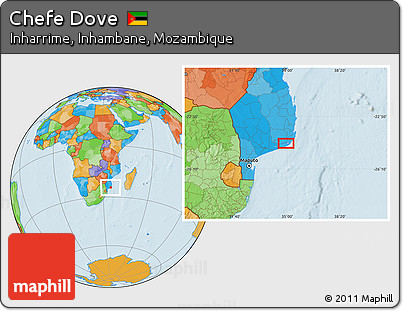 Political Location Map of Chefe Dove