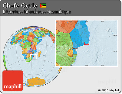 Political Location Map of Chefe Ocule