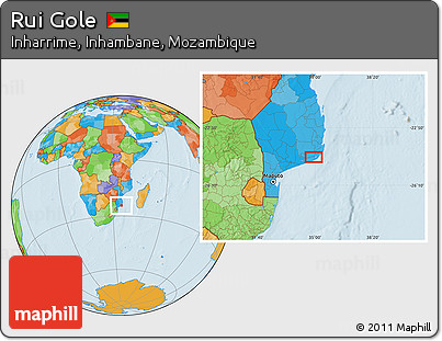 Political Location Map of Rui Gole