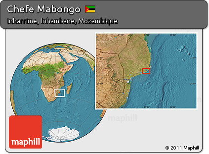 Satellite Location Map of Chefe Mabongo