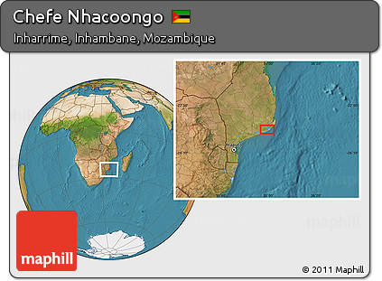 Satellite Location Map of Chefe Nhacoongo