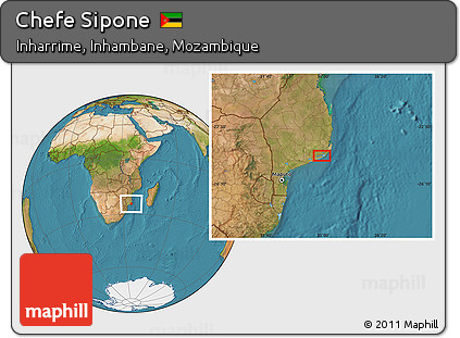 Satellite Location Map of Chefe Sipone