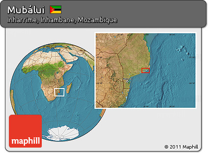 Satellite Location Map of Mubálui