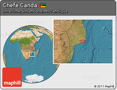Satellite Location Map of Chefe Canda
