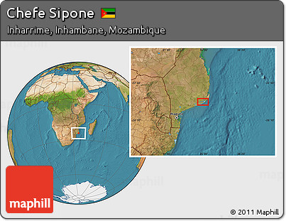 Satellite Location Map of Chefe Sipone