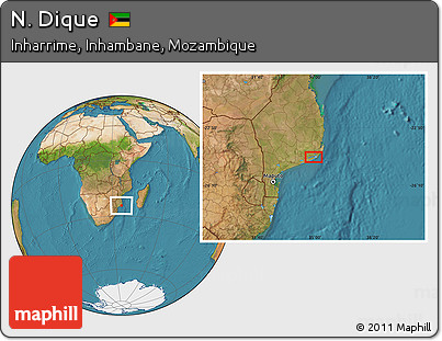 Satellite Location Map of N. Dique