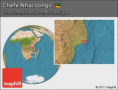 Satellite Location Map of Chefe Nhacoongo