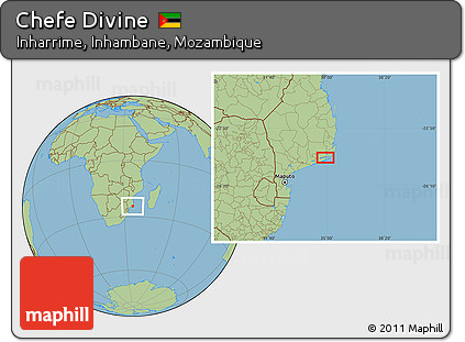 Savanna Style Location Map of Chefe Divine