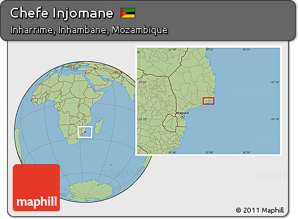 Savanna Style Location Map of Chefe Injomane