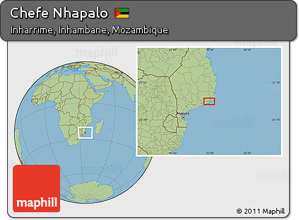 Savanna Style Location Map of Chefe Nhapalo