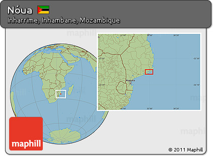 Savanna Style Location Map of Nóua