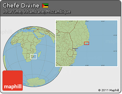 Savanna Style Location Map of Chefe Divine