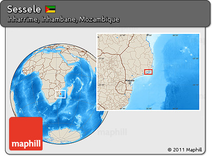 Shaded Relief Location Map of Sessele