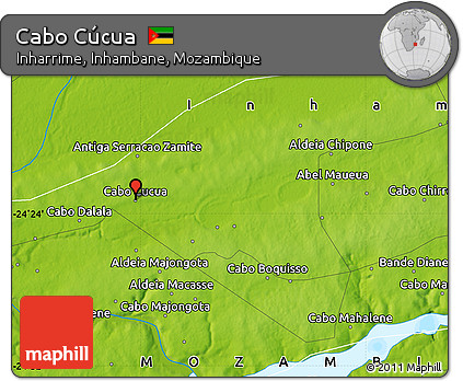Physical Map of Cabo Cúcua