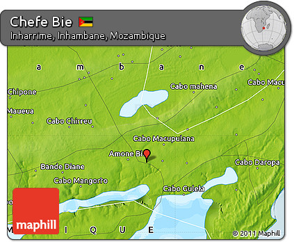 Physical Map of Chefe Bie
