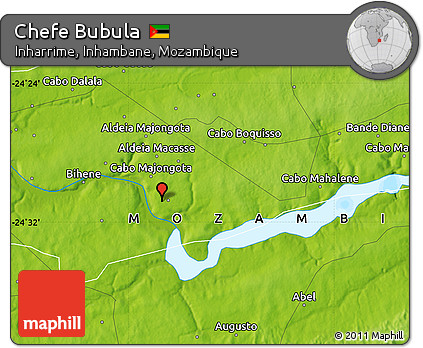 Physical Map of Chefe Bubula