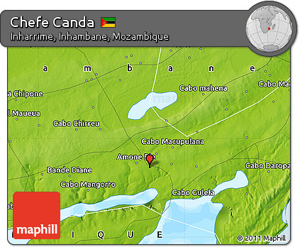 Physical Map of Chefe Canda