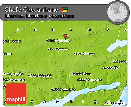 Physical Map of Chefe Checanhane