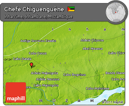 Physical Map of Chefe Chiguenguène