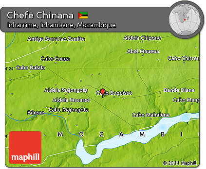 Physical Map of Chefe Chinana