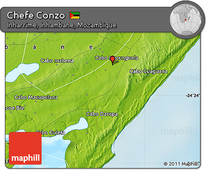 Physical Map of Chefe Conzo
