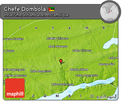 Physical Map of Chefe Dombola