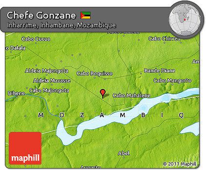 Physical Map of Chefe Gonzane