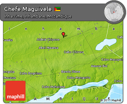 Physical Map of Chefe Maguivele