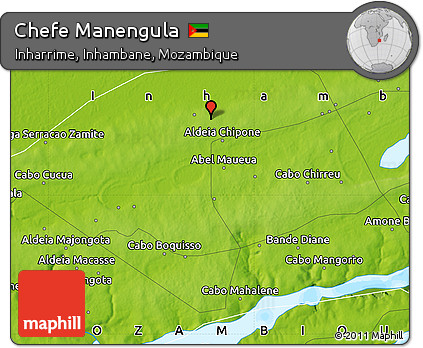 Physical Map of Chefe Manengula