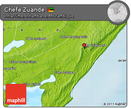 Physical Map of Chefe Zuande