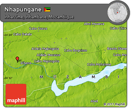 Physical Map of Nhapungane