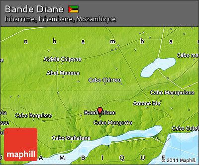 Physical Map of Bande Diane