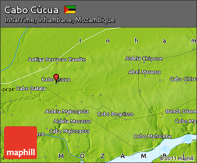 Physical Map of Cabo Cúcua