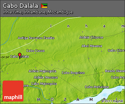 Physical Map of Cabo Dalala
