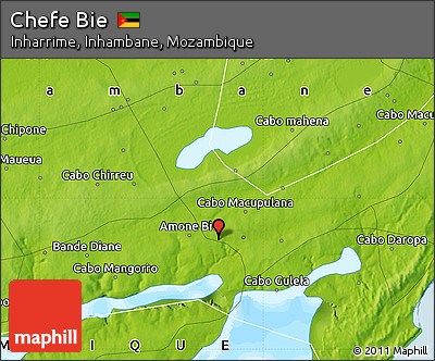 Physical Map of Chefe Bie